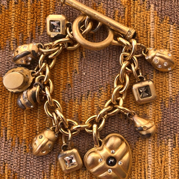 Roxanne Assoulin Vintage Gold Charm Bracelet - Picture 2 of 8